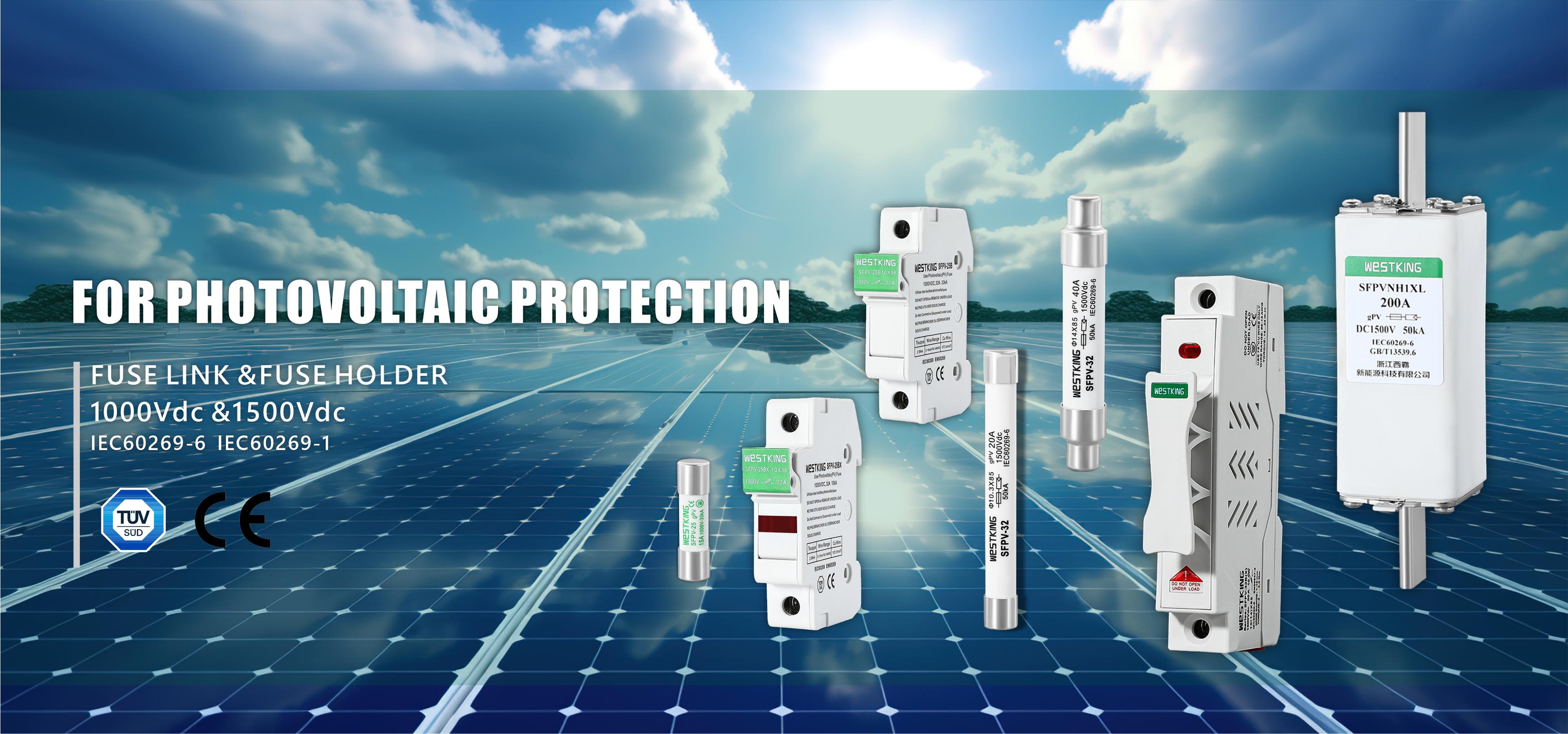 Solar PV Fuse-link og sikringsholder Leverandør
